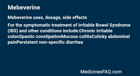 mebeverine indication